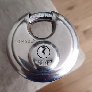 U-Haul stainless steel lock